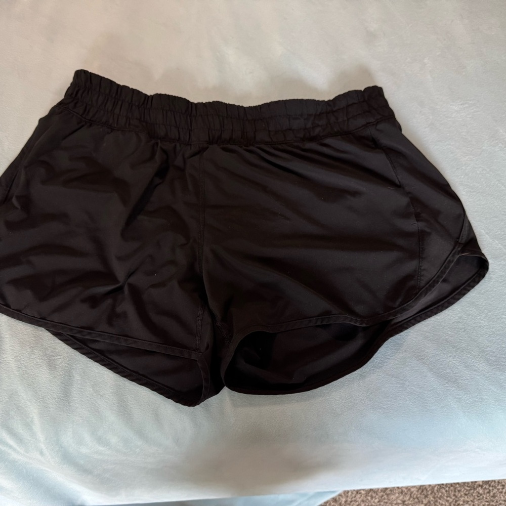 Black Athletic Shorts with Elastic Waistband